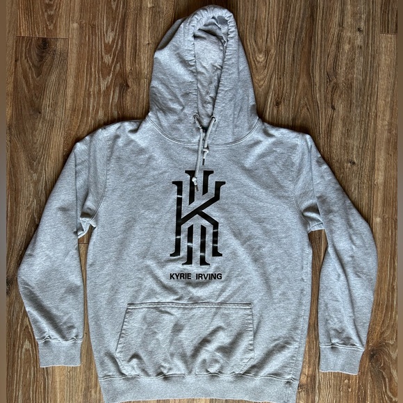 Kyrie Irving 2 Logo Grey Hoodie - Picture 1 of 4